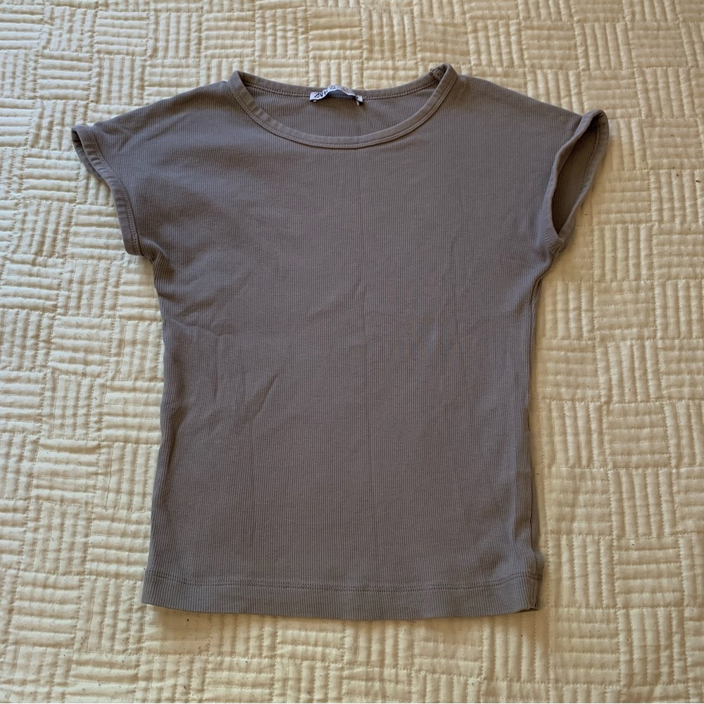 Zara Casual Taupe Women's Top Size Small